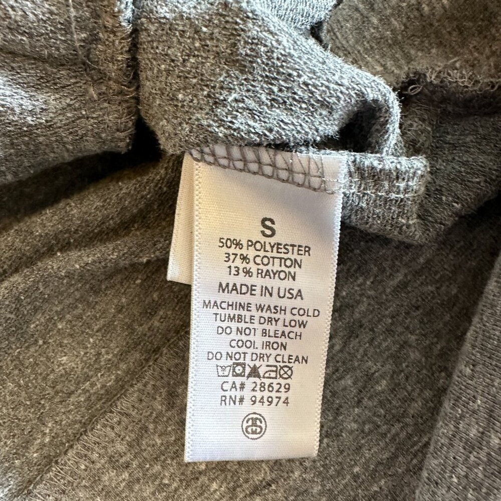 Vintage Stussy Gray Hoodie with Surf Back Graphic - Size S - Picture 7 of 9